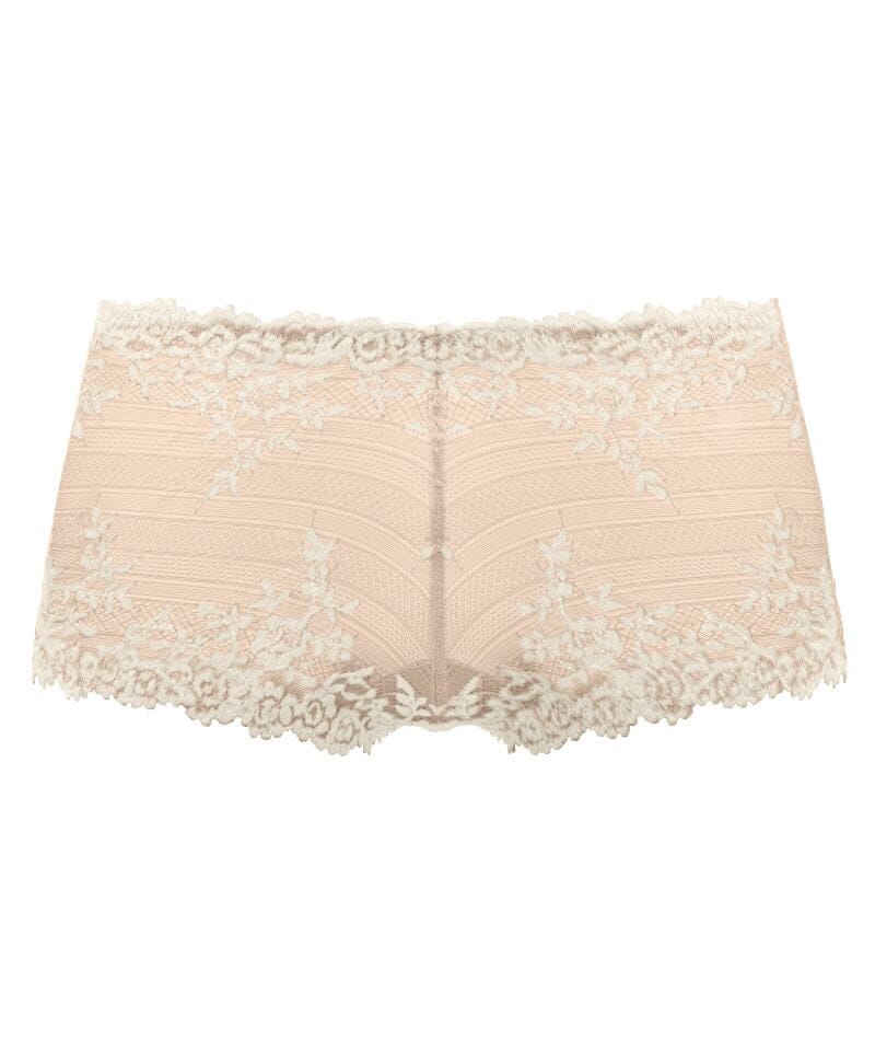 Wacoal Embrace Lace Boy Short - Naturally Nude / Ivory Knickers 