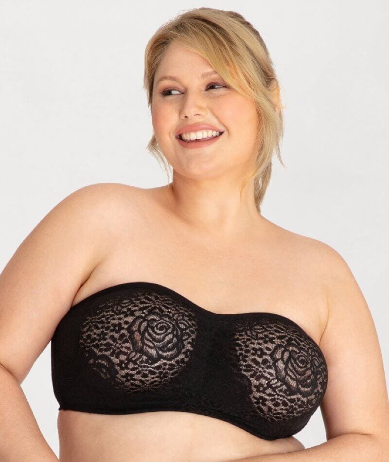 Wacoal Halo Lace Strapless Bra - Black - Curvy