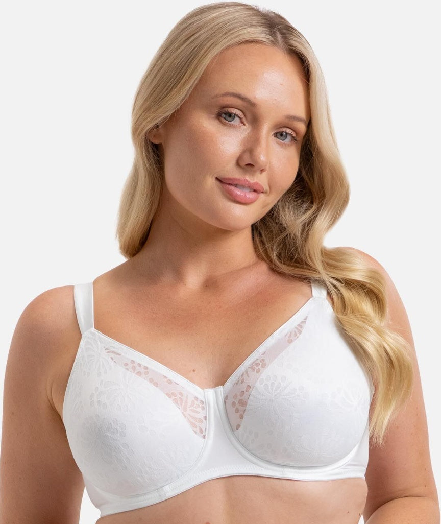 Triumph Lacy Minimizer Bra - White