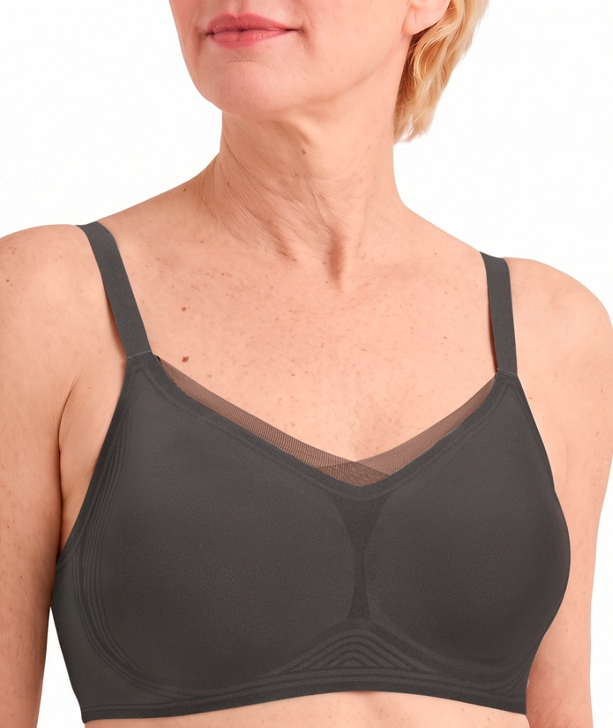 Amoena Wave Magic Non-Wired Bra - Anthracite