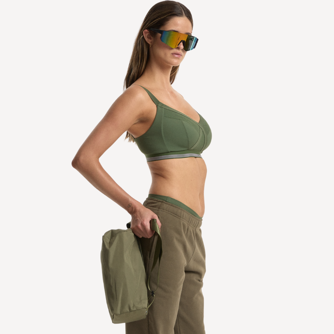 Nala Sporty Support Wirefree Bralette Bra - Pickle/Lavender Fizz