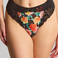 Panache Envy High Waist Brazilian Brief - Black Rose