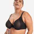 Nala Mesh Underwire Bra - Licorice