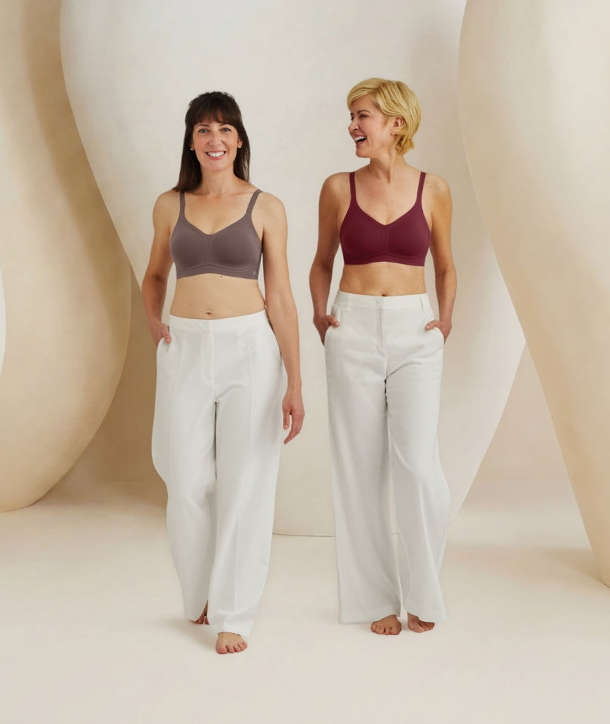 Amoena Wave Pure Non-Wired Bra - Deep Taupe