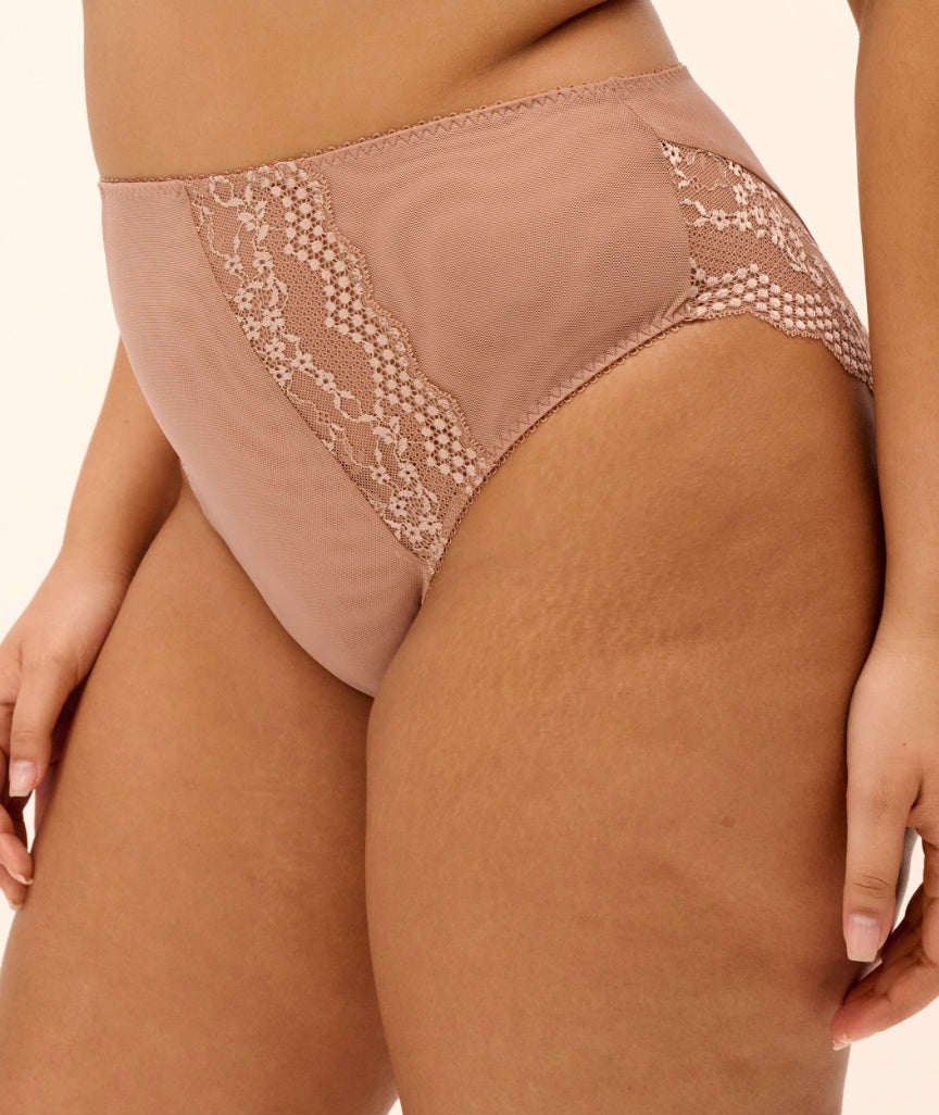 Elomi Lucie High Leg Brief - Mocha