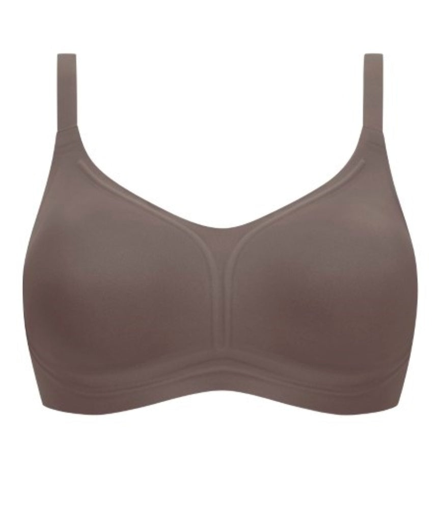 Amoena Wave Pure Non-Wired Bra - Deep Taupe