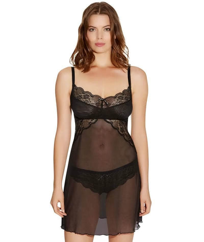 Freya Fancies D-G Cup Sheer Chemise Dress - Black Babydoll / Chemise 14