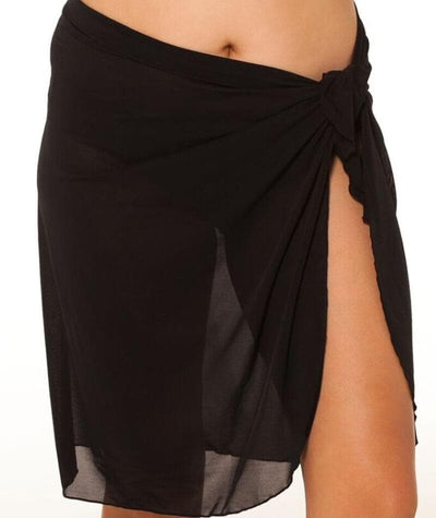 Capriosca Mesh Tie Skirt Long - Black Swim S