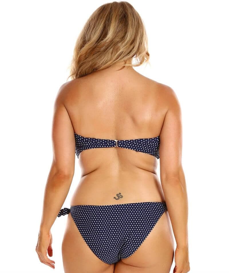 Capriosca Tie Side Pant - Navy and White Dots Swim 