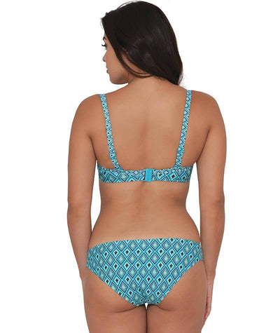 Curvy Kate Revive Padded Balcony Bikini - Aqua Print Swim