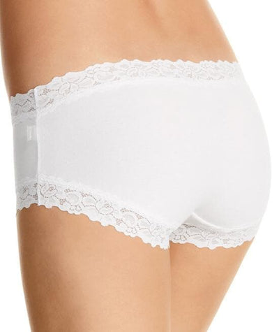 Jockey Parisienne Cotton Boyleg - White Knickers