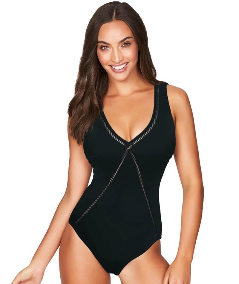 Sea Level Essentials V Style B-DD Cup Maillot One Piece Swimsuit - Black Swim 8 