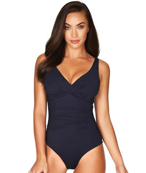thumbnailSea Level Essentials Cross Front B-DD Cup One Piece Swimsuit - Night Sky Navy Swim 8 