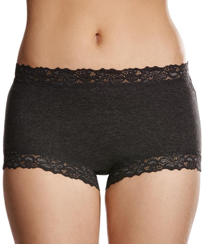 Jockey Parisienne Cotton Marle Full Brief - Charcoal Marle Knickers 10 
