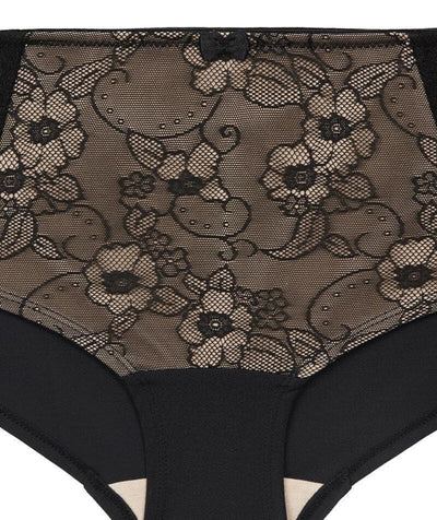 Ava & Audrey Marilyn Lace Hipster Brief - Black/Cream Knickers