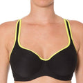 Triumph Triaction Racerback Sports Bra - Black/Green