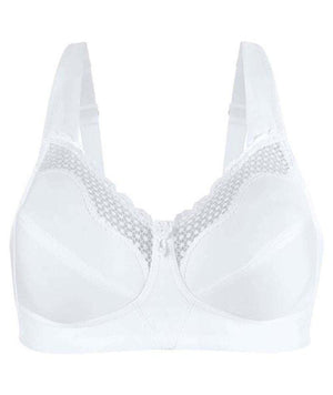 thumbnailExquisite Form Fully Cotton Soft Cup Bra With Lace - White Bras 