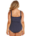 Capriosca Chlorine Resistant Underwire One Piece Swimsuit - Navy & White Dots Swim