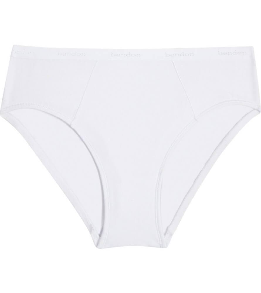 Bendon Body Cotton High Cut Brief - White Knickers 