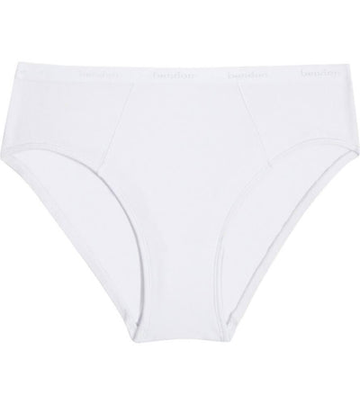 Bendon Body Cotton High Cut Brief - White Knickers