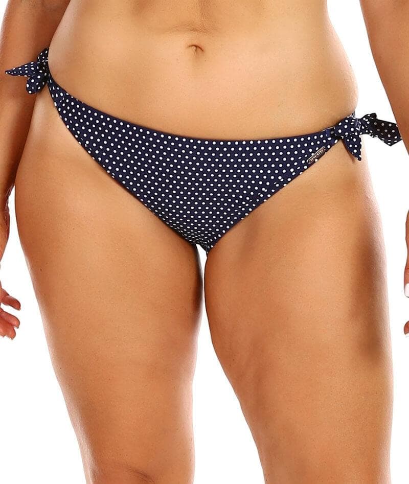 Capriosca Tie Side Pant - Navy and White Dots Swim 