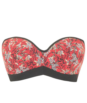 thumbnailCurvy Kate Maya Bandeau Bikini Top - Red Print Swim 