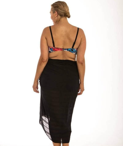 Capriosca Beach Cover Up Sarong - Black Swim