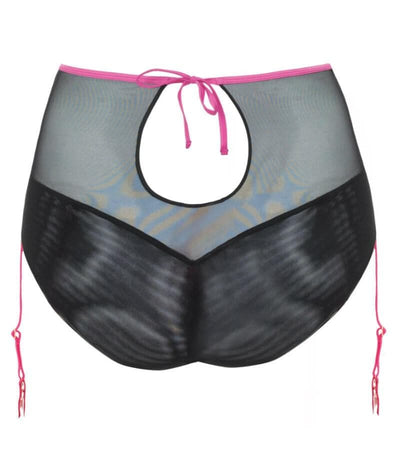 Scantilly Encounter High Waist Brief - Black/Pink Knickers
