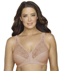 Exquisite Form Fully Front Close Wire-Free Posture Bra With Lace - Beige Swatch Image