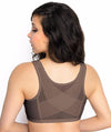 Exquisite Form Fully Front Close Posture Bra With Lace - Walnut Bras