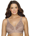 Exquisite Form Fully Front Close Wire-Free Posture Bra With Lace - Walnut Swatch Image