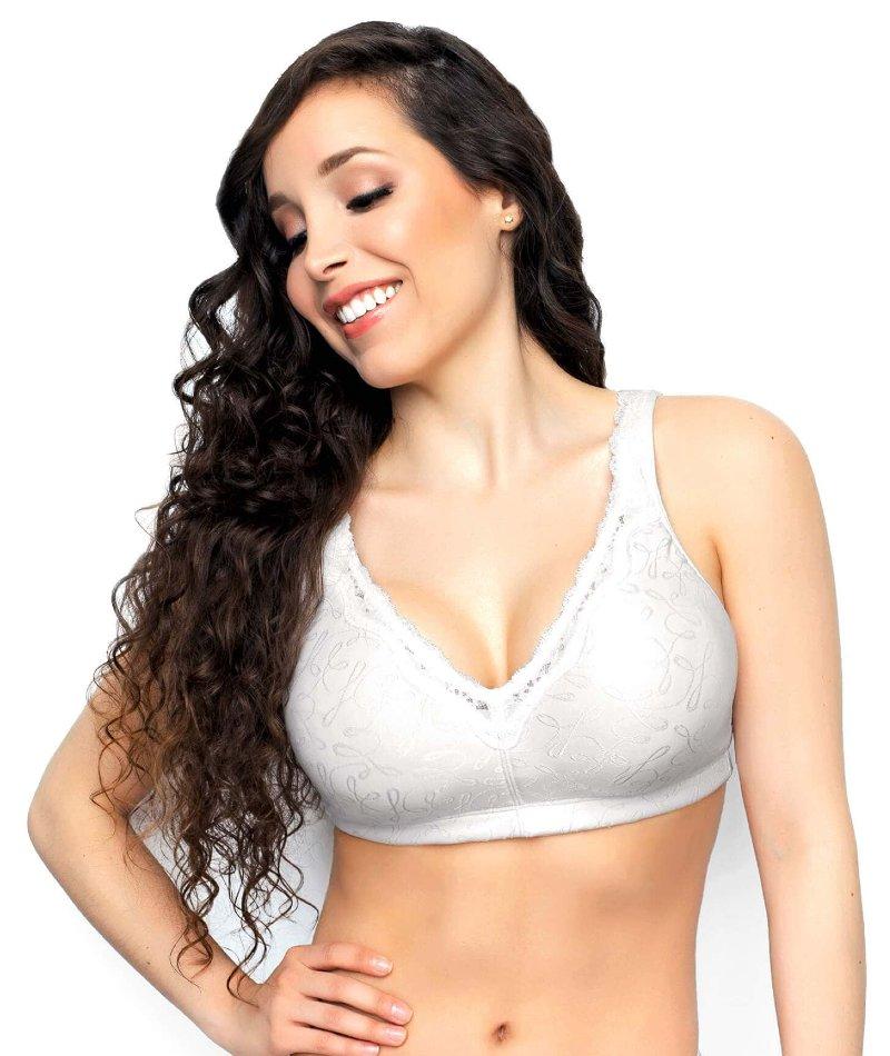 Exquisite Form Fully Comfort Lining Wire-Free Bra With Jacquard Lace - -  Curvy
