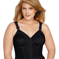 Exquisite Form Fully Front Close Longline Posture Wire-Free Bra - Black