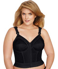 Exquisite Form Fully Front Close Longline Posture Wire-Free Bra - Black Swatch Image