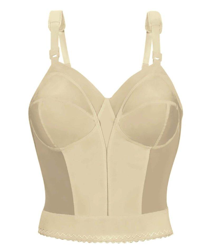 Exquisite Form Fully Back Close Longline Wire-Free Bra - Beige - Curvy