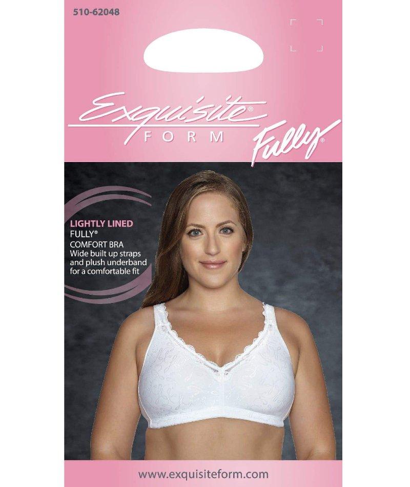 Exquisite Form Fully Comfort Lining Wire-Free Bra With Jacquard Lace - -  Curvy