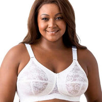 Elila Embroidered Lace Wire-Free Bra - White