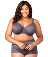 Elila Full Coverage Stretch Lace Underwired Bra - Grey Bras