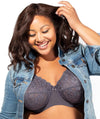 Elila Full Coverage Stretch Lace Underwired Bra - Grey Bras