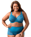 Elila Full Coverage Stretch Lace Underwired Bra - Teal Bras