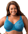 Elila Full Coverage Stretch Lace Underwired Bra - Teal Swatch Image