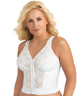 Exquisite Form Fully Front Close Wire-Free Longline Posture With Lace Bra - White Swatch Image