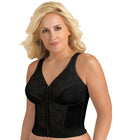 Exquisite Form Fully Front Close Wire-Free Longline Posture With Lace Bra - Black Swatch Image