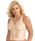 Exquisite Form Fully Front Close Wire-Free Longline Posture With Lace Bra - Rose Beige Swatch Image