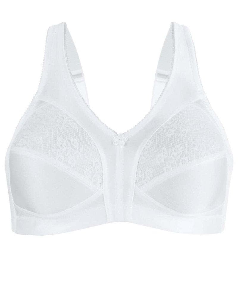 Exquisite Form Fully Side Shaping Bra With Floral - White 