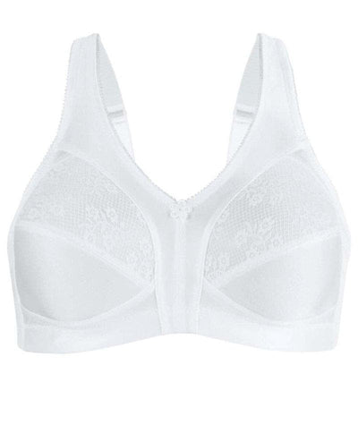 Exquisite Form Fully Side Shaping Bra With Floral - White