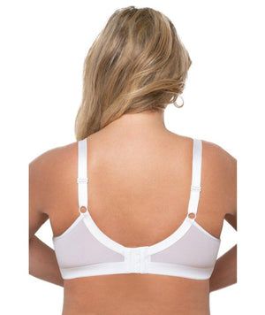 Exquisite Form Fully Soft Cup Bra With Embroidered Mesh - White Bras 14C White 