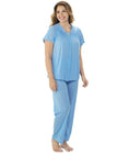 Exquisite Form Short Sleeve Pajamas Plus - Purity Blue Swatch Image