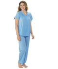 Exquisite Form Short Sleeve Pajamas - Purity Blue Swatch Image