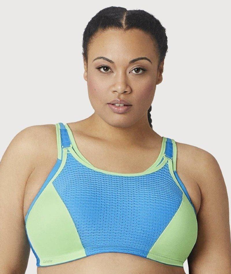 Glamorise Custom Control Sports Bra - Blue/Green Bras 